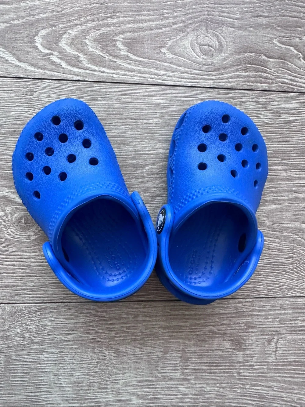 CROCS Royal Blue Clogs with Heel Strap